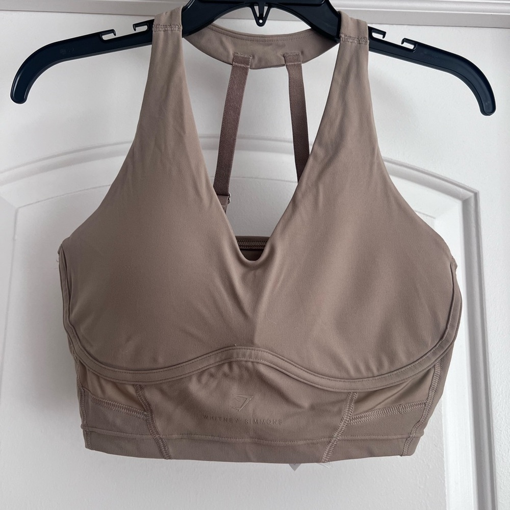Whitney Simmons x Gymshark Beige Sports Bra